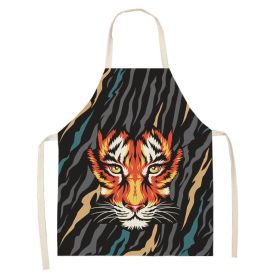 Simple Cartoon Tiger Cotton And Linen Apron Home