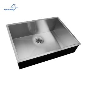Aqucubic handmade 304 kitchen Sink Undermount Kitchen Sink with Basket Strainer