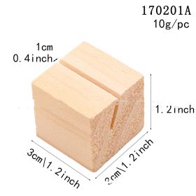 Wooden Block Business Card Holder Card Holder Note Clip Photo Folder Decorative Ornaments Crafts